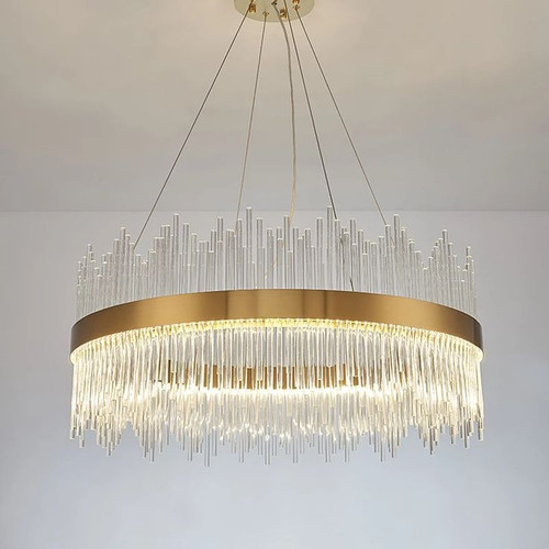 خرید آنلاین لوستر مدرن کریستال لولهای وارداتی با ضمانت ۱۲ ماهه و ارسال رایگان لوستکو