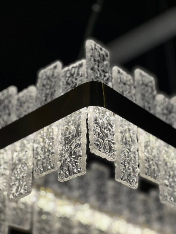 نمای نزدیک کریستال خشتی یخی لوکس وارداتی