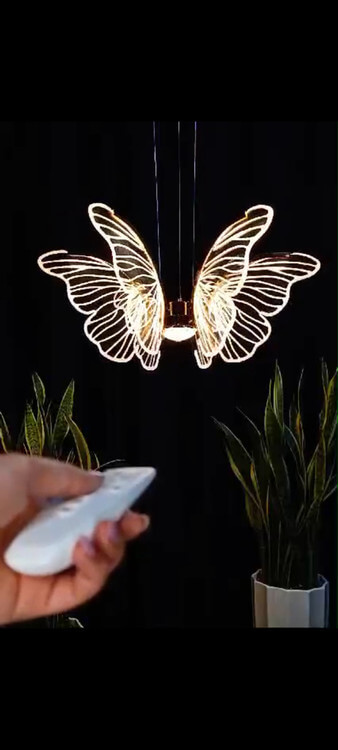 لوستر پروانه شش شعله لوکس با ریموت