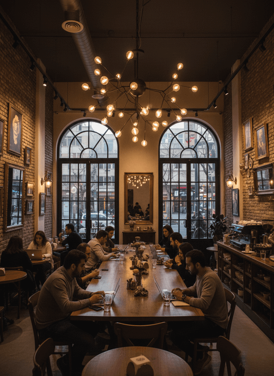 لوستر مدرن مولکولی مناسب کافه