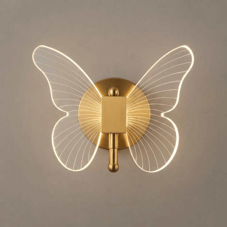 Modern Acrylic Butterfly LED Wall Sconce and Light Fixture